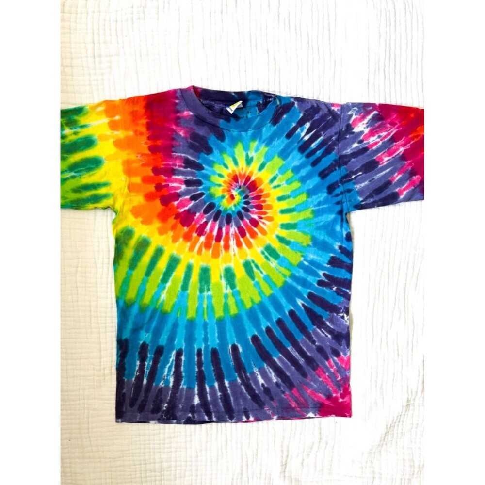 Vintage Sundog Tie Dye T Shirt L Rainbow Spiral Single Stitch USA